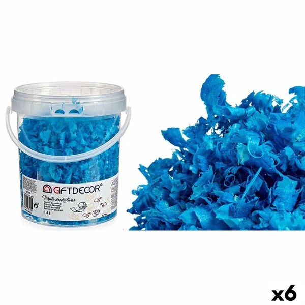Decorative Shavings Gift Decor Light Blue 1,4 L (6 Units)