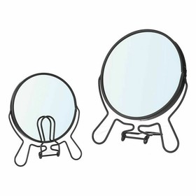 Magnifying Mirror Berilo Black Iron 13 x 15,3 x 1,5 cm (12 Units)