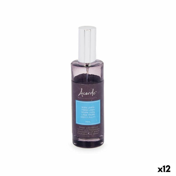 Air Freshener Spray Acorde Clean Clothes 70 ml (12 Units)