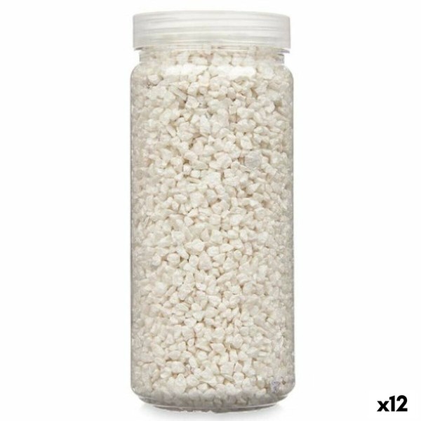 Dekoratyviniai akmenys Gift Decor Balta 2 - 5 mm 700 g 6,5 x 15,5 x 6,5 cm 6,2 x 15,3 x 6,2 cm 6,5 x 15,8 x 6,5 cm (12 vnt.)