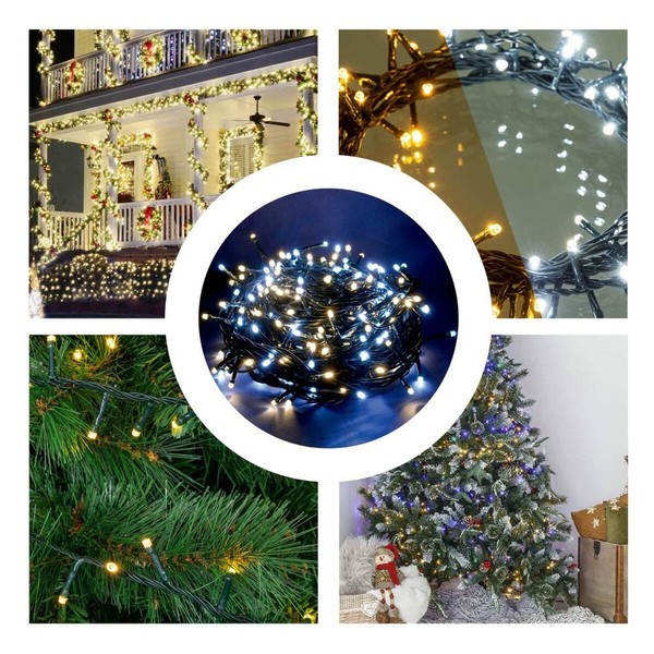 LED žibintų vainikas 3,6 W Balta Šiltai balta 15 m 19,5 X 13 X 9,5 CM