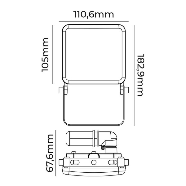 Užtvindanti šviesa / projektoriaus šviesa EDM 70418 Frameless Juoda F 20 W 1560 Lm (6000 K)