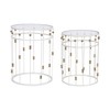2 tabulu komplekts Home ESPRIT Balts Bronza 42 x 42 x 55 cm