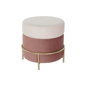 Jalkatuki DKD Home Decor Pinkki Kullattu Metalli Sametti 48 x 48 x 47 cm