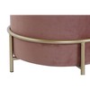 Pacelšanas Pedālis DKD Home Decor Rozā Bronza Metāls Samts 48 x 48 x 47 cm