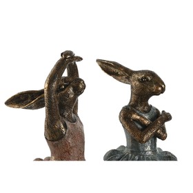 Dekoratīvās figūriņas Home ESPRIT Zils Rozā Bronza Romantiski Baletdejotājs 13 x 12 x 30,5 cm (2 gb.)