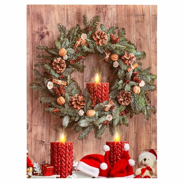 Lighting decoration Multicolour Christmas 30 x 40 x 1,8 cm