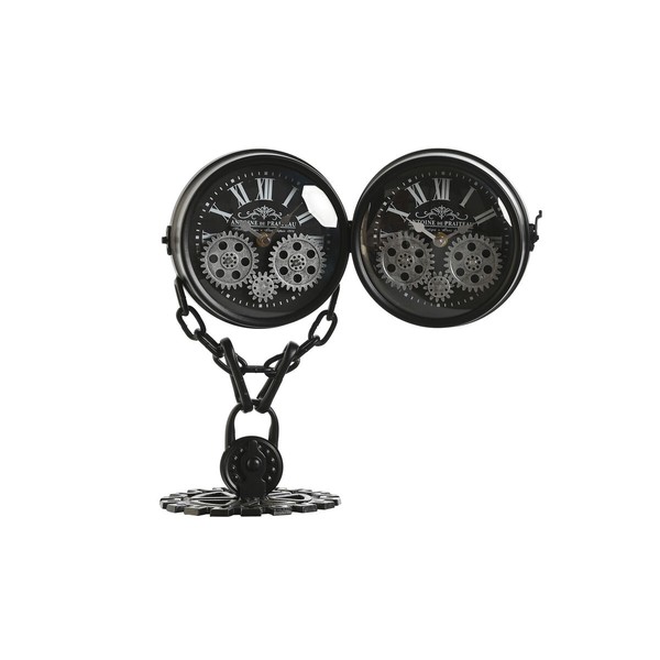 Настольные часы Home ESPRIT Melns Sudrabains