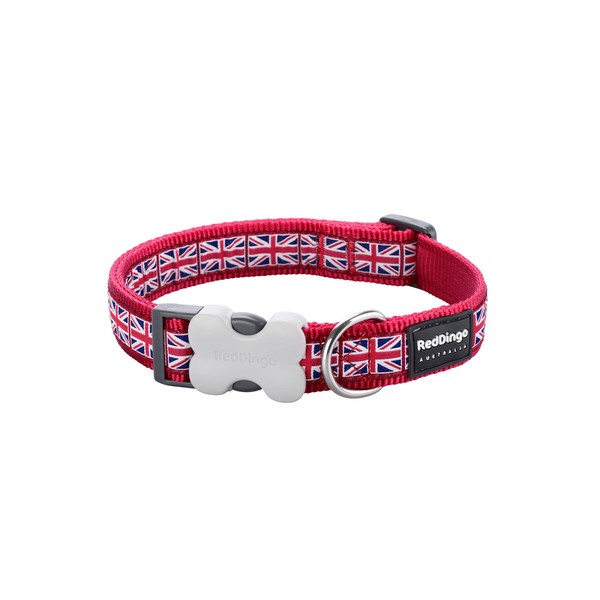 Šuns antkaklis Red Dingo STYLE UNION JACK FLAG 41-63 cm