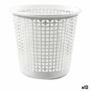Rubbish bin Dem Office White (12 Units) (ø 27 x 25,5 cm)