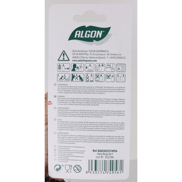 Žvakių rinkinys Algon (36 Vienetai)