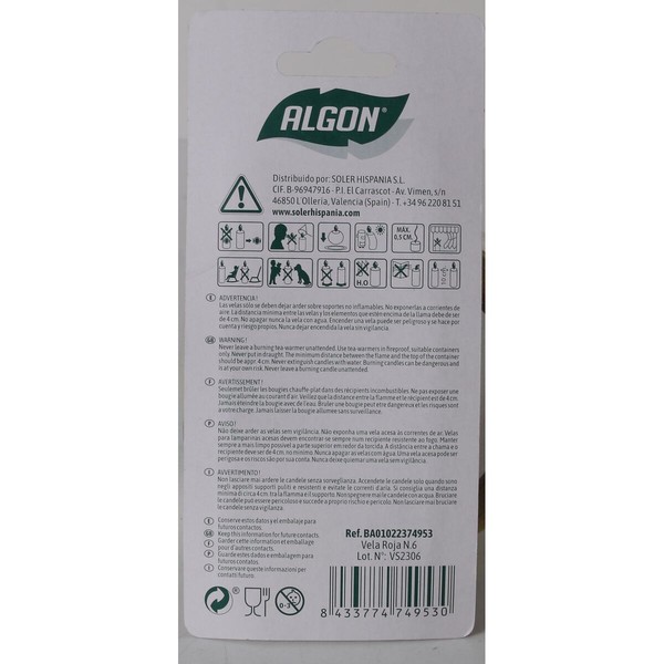 Candle Set Algon (36 Units)