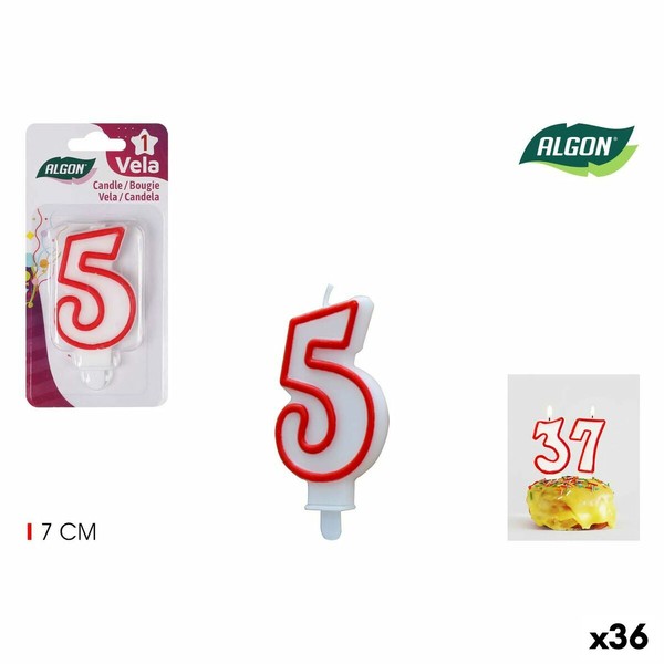 Žvakių rinkinys Algon Raudona (36 Vienetai)