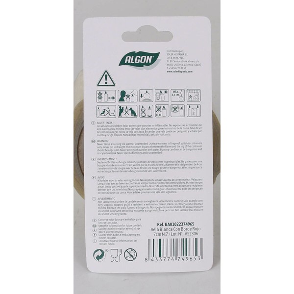 Candle Set Algon Red (36 Units)