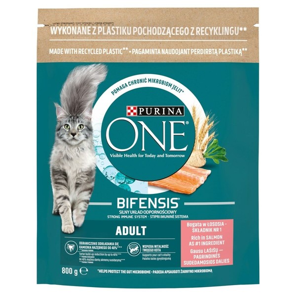 Kissanruoka Purina One Bifensis Adult Aikuinen Lohi Kala 800 g