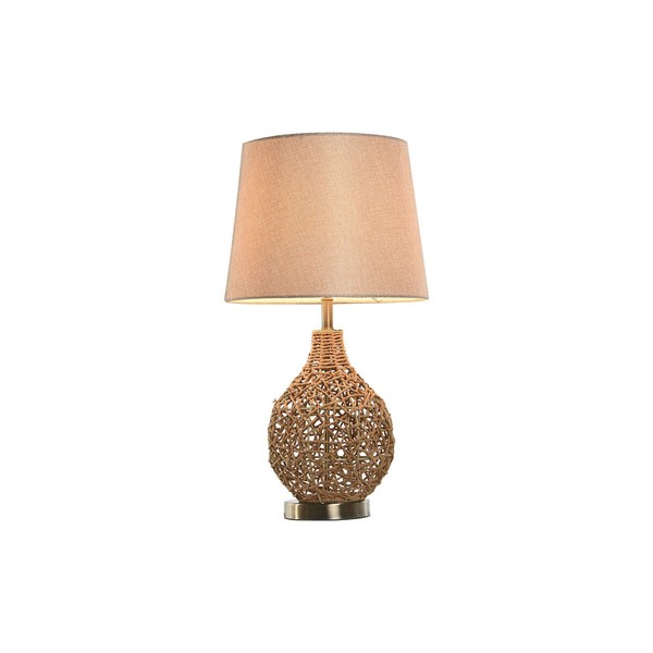 Galda lampa Home ESPRIT Brūns Bēšs Bronza Dabisks 50 W 220 V 33 x 33 x 60 cm