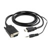 VGA - HDMI su garsu adapteris GEMBIRD A-HDMI-VGA-03-6 Juoda 1,8 m