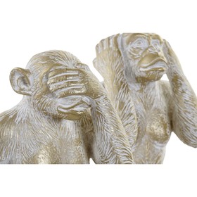Dekoratīvās figūriņas Home ESPRIT Bronza Mērkaķis Tropiskais 21 x 17 x 25 cm (3 gb.)
