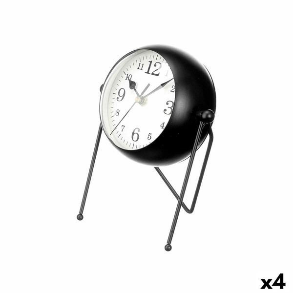 Table clock Gift Decor Black (4 Units)