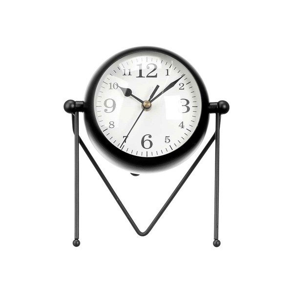 Table clock Gift Decor Black (4 Units)