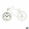 Table clock Gift Decor White Bicycle (4 Units)