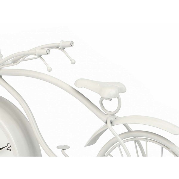 Table clock Gift Decor White Bicycle (4 Units)