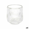 Kynttilänjalka Gift Decor Läpinäkyvä Kristalli 9 x 9,5 x 9 cm Raidat (12 osaa)