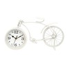 Table clock Gift Decor White Bicycle (4 Units)