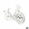 Table clock Gift Decor White Bicycle (4 Units)
