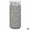 Dekoratīvie akmeņi Gift Decor Sudrabains 2 - 5 mm 700 g 6,5 x 15,5 x 6,5 cm 6,2 x 15,3 x 6,2 cm 6,5 x 15,8 x 6,5 cm (12 gb.)