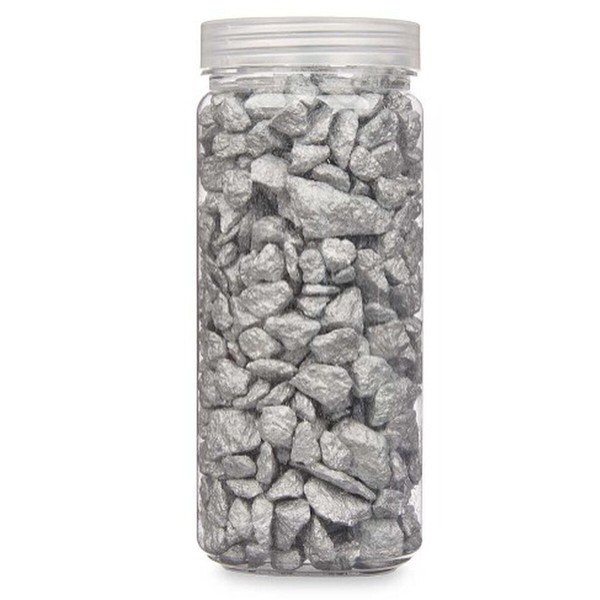 Decorative Stones Gift Decor Silver 10 - 20 mm 700 g 6,2 x 15,3 x 6,2 cm 6,5 x 15,8 x 6,5 cm (12 Units)