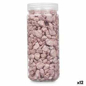 Dekoratyviniai akmenys Gift Decor Rožinė 10 - 20 mm 700 g 6,2 x 15,3 x 6,2 cm 6,5 x 15,8 x 6,5 cm (12 vnt.)