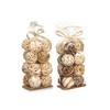 Dekoratīvo bumbu komplekts Gift Decor Balts Brūns 8 x 22 x 8 cm 9 x 25 x 8 cm (12 gb.)