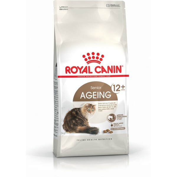 Kačių maistas Royal Canin Senior Ageing 12+ Vyresnysis Višta Daržovė Paukščiai 4 Kg