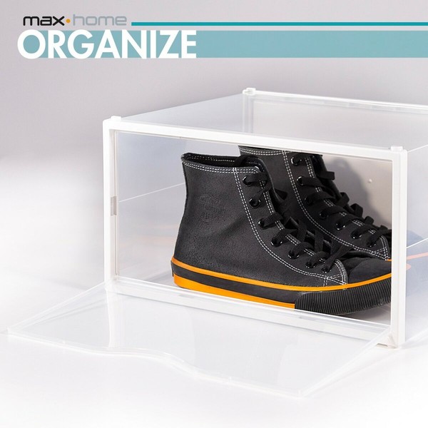 Stackable shoe box Max Home Valkoinen 6 osaa polypropeeni ABS 35 x 18,5 x 27 cm