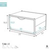 Stackable shoe box Max Home Valkoinen 6 osaa polypropeeni ABS 35 x 18,5 x 27 cm