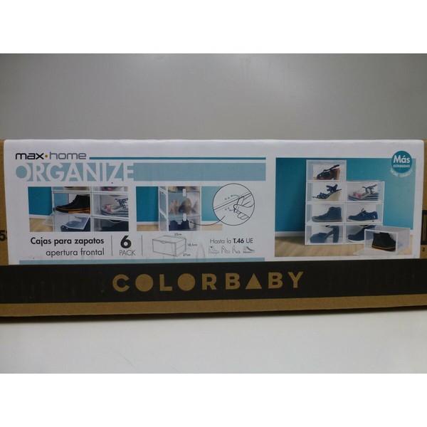 Stackable shoe box Max Home Balta 6 vnt. polipropileno ABS 35 x 18,5 x 27 cm