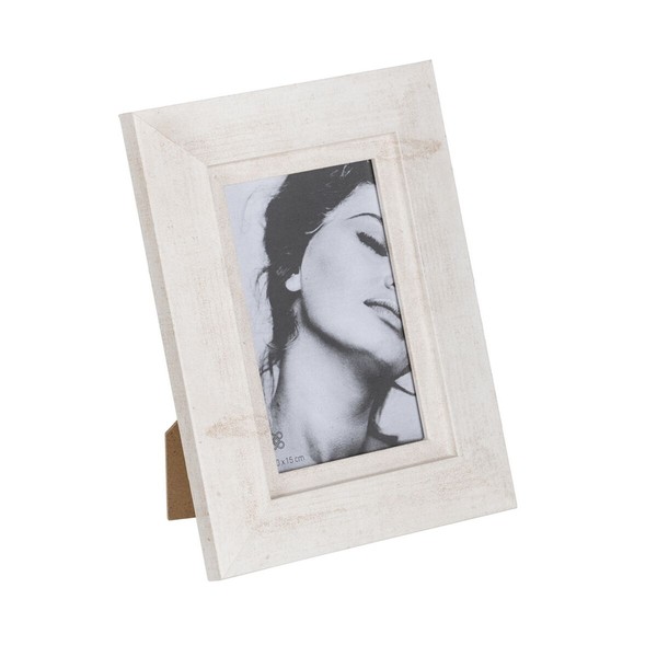 Foto rāmis Krēmkrāsa Koks Stikls 16,5 x 1,5 x 21,5 cm