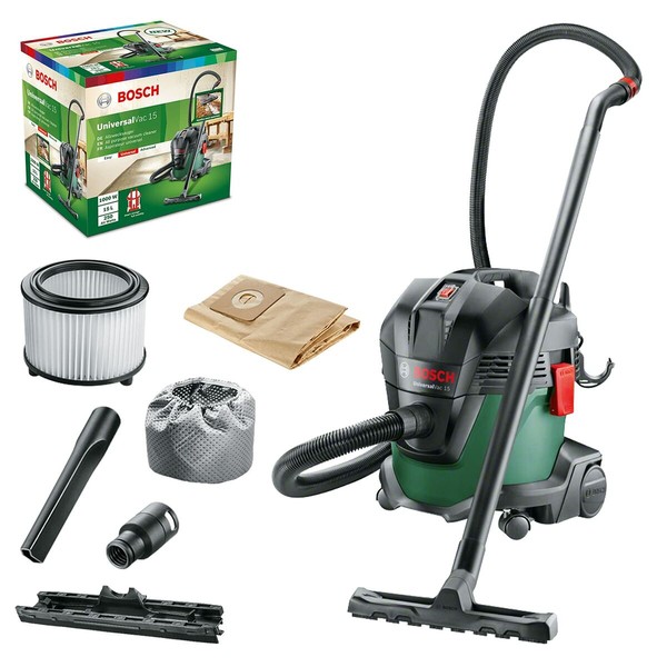 Drėgnas ir sausas dulkių siurblys BOSCH Universalvac 15 1000 W 26 kPa 15 L 65 L