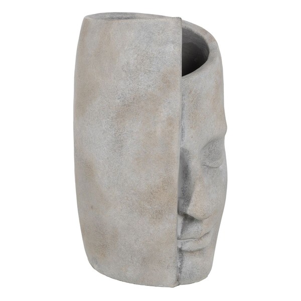 Maljakko Harmaa Sementti Kasvot 21 x 18 x 32,5 cm
