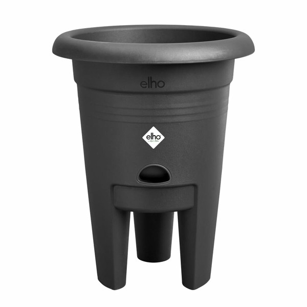 Kukkaruukku Elho Musta Ø 33 cm Muovinen Pyöreä