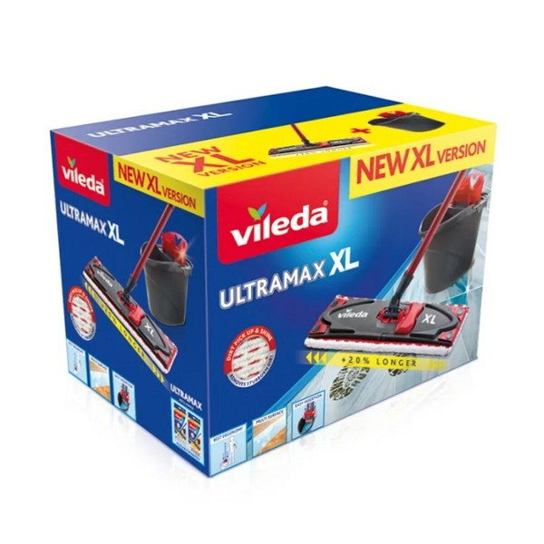 Moppi Vileda Ultramax XL Box Musta Punainen Mikrokuitu