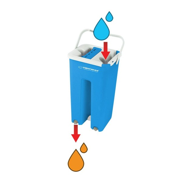Mop with Bucket Esperanza EHS004 Mėlyna Balta Mikro audinys