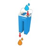 Mop with Bucket Esperanza EHS004 Blue White Microfibre