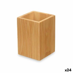 Держатель для зубной щетки Berilo Натуральный Бамбук Пластик 6,8 x 9,7 x 6,8 cm (24 штук)