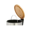 Pedal bin Berilo Brown Silver Bamboo Stainless steel 3 L (6 Units)