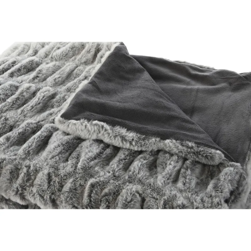 Antklodė Home ESPRIT Pilka 130 x 170 x 2 cm