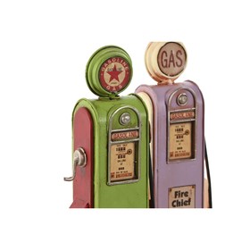 Dekoratīvās figūriņas Home ESPRIT Fuksīns Pistācijas Vintage gasolinera 7 x 4 x 17 cm (2 gb.)