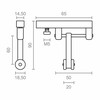 Pergola pulley Micel TLD21 Nylon 65 x 18,5 x 90 mm Runner White
