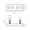 Joining Plate Micel TLD25 65 x 14,5 x 6 mm Awning Inferior